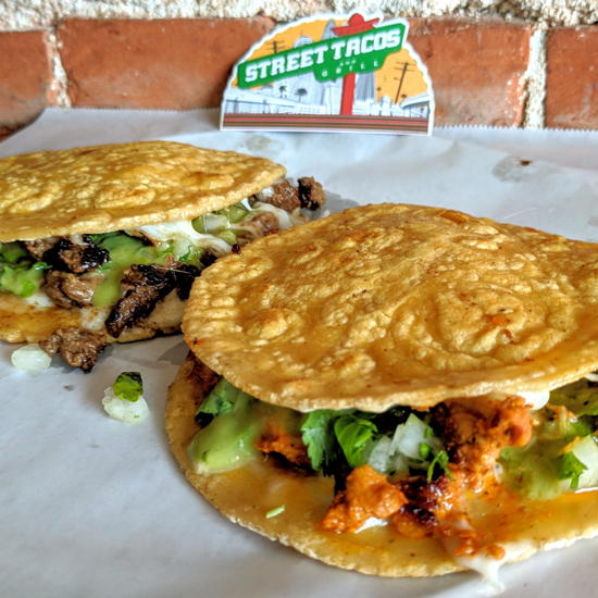 Street Tacos and Grill - Chicken Carne Asada Mulitas (Foodzooka)